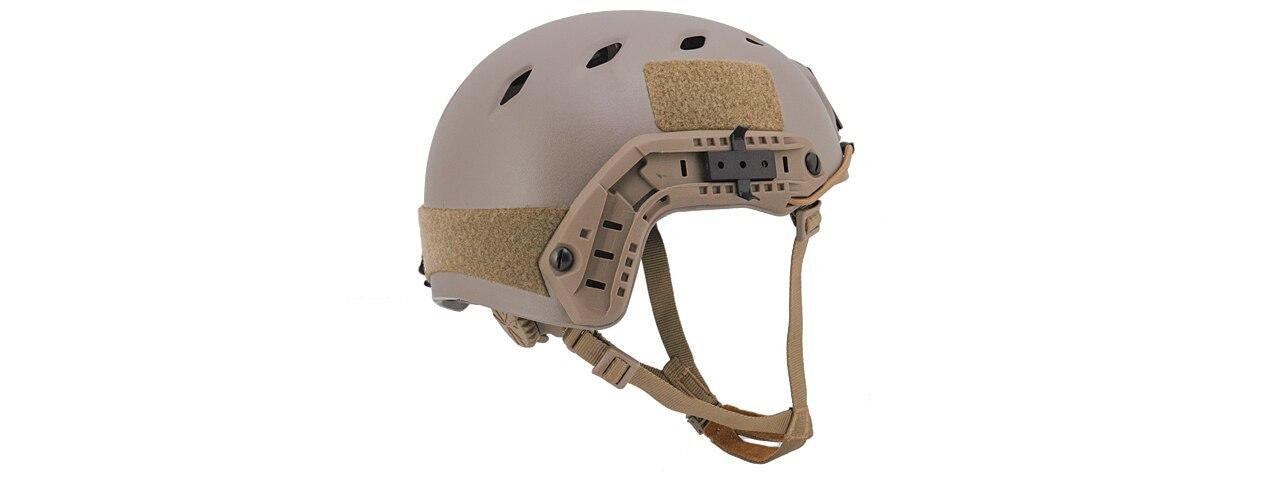 Lancer Tactical SpecOps Military Style NVG Helmet w/ Rails, Tan