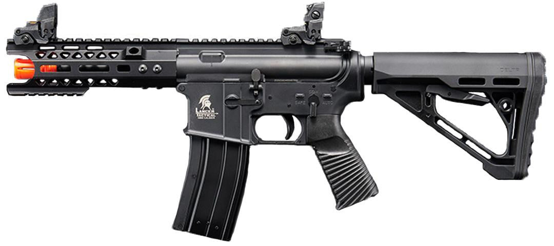 Lancer Tactical Wirecutter M4 Shorty 7" GBB Polymer Airsoft Rifle w/ MLOK Rail by Golden Eagle, Black