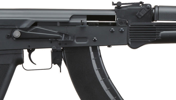 Lancer Tactical x Kalashnikov USA Licensed KR-103 Airsoft AEG Rifle with Folding Stock, Black