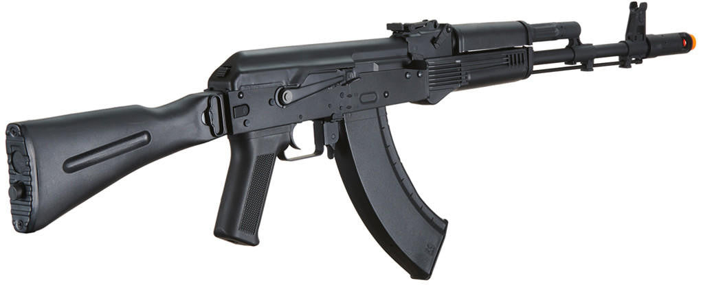 Lancer Tactical x Kalashnikov USA Licensed KR-103 Airsoft AEG Rifle with Folding Stock, Black