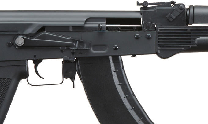 Lancer Tactical x Kalashnikov USA Licensed SBR Airsoft AEG Rifle with Folding Stock, Black