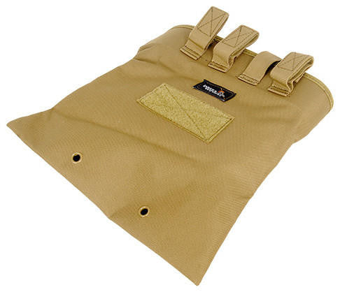 Large Foldable 341TN Airsoft Mountable Dump Pouch, Tan