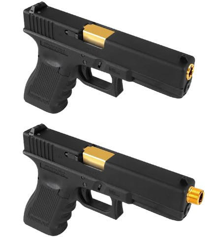 Laylax 2 Way Fixed Non-Recoiling Outer Barrel for Umarex Glock 17 Gen 4, Gold