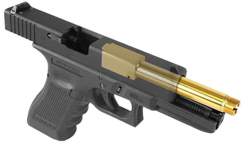 Laylax 2 Way Fixed Non-Recoiling Outer Barrel for Umarex Glock 17 Gen 4, Gold