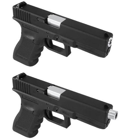 Laylax 2 Way Fixed Non-Recoiling Outer Barrel for Umarex Glock 17 Gen 4, Silver
