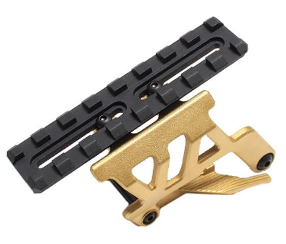 Laylax Aluminum Custom Neo Scope Mount Base for Tokyo Marui Hi-Capa 5.1 & 4.3 Series GBB Pistols, Gold