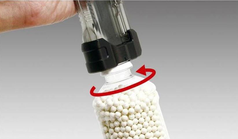 Laylax Ambidextrous Swiveling Arm High Capacity Speedloader w/ BB Bottle Spout, Clear