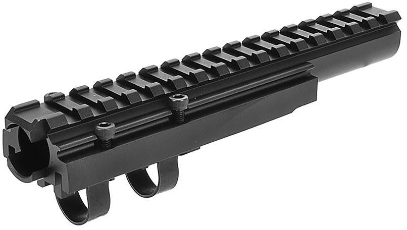 LCT Airsoft AK Series AEG 20mm Forward Optical Rail System, Black