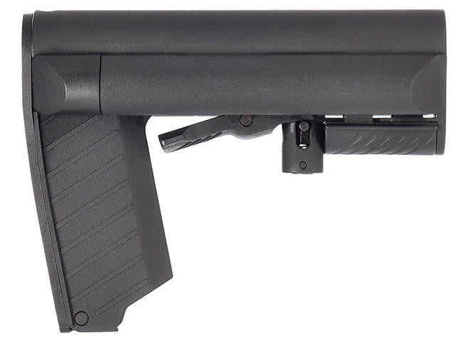 LCT Airsoft LTS Adjustable M4 Rifle Stock, Black