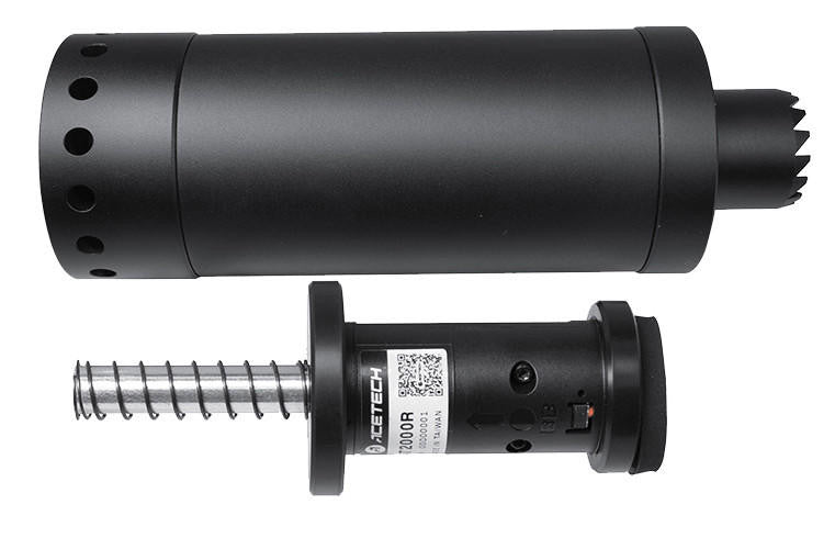 LCT Airsoft PUTNIK Suppressor with ACETECH Tracer Unit 24mm CCW, Black
