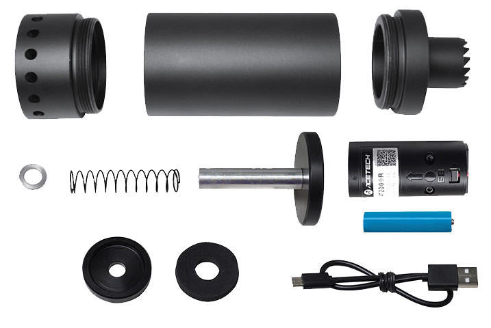 LCT Airsoft PUTNIK Suppressor with ACETECH Tracer Unit 24mm CCW, Black