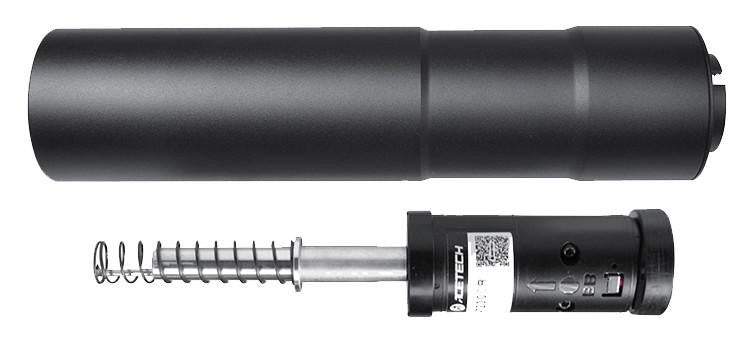 LCT Airsoft Silencer with Tracer Unit 14mm CCW, Black