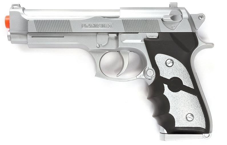 M9 Style Airsoft Spring Pistol, Silver