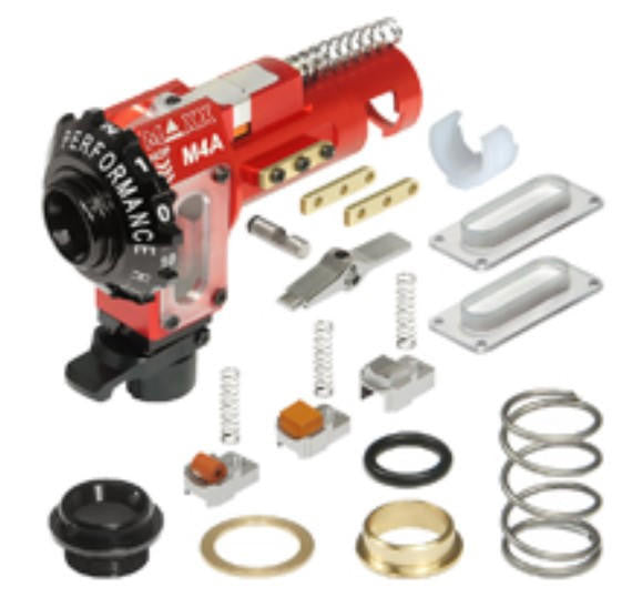 Maxx Model CNC Aluminum Hop-Up Chamber for M4/M16 Series Airsoft AEG Rifles, Red