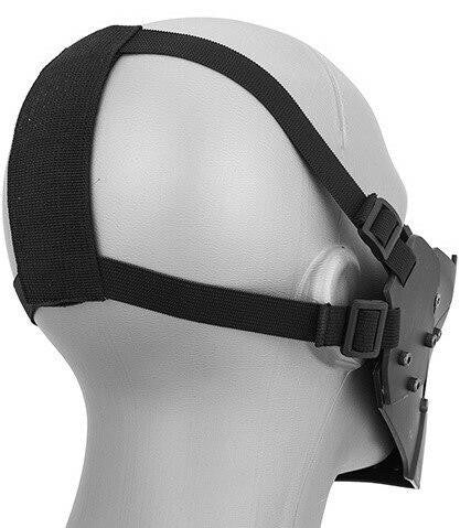 Mesh & Polymer Retro Mecha Lower Face Protection System, Black
