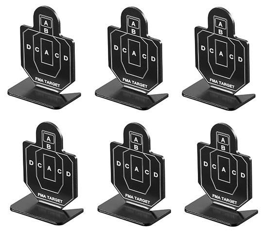 Metal Shooting Targets 448 Type B 6 Set, Black