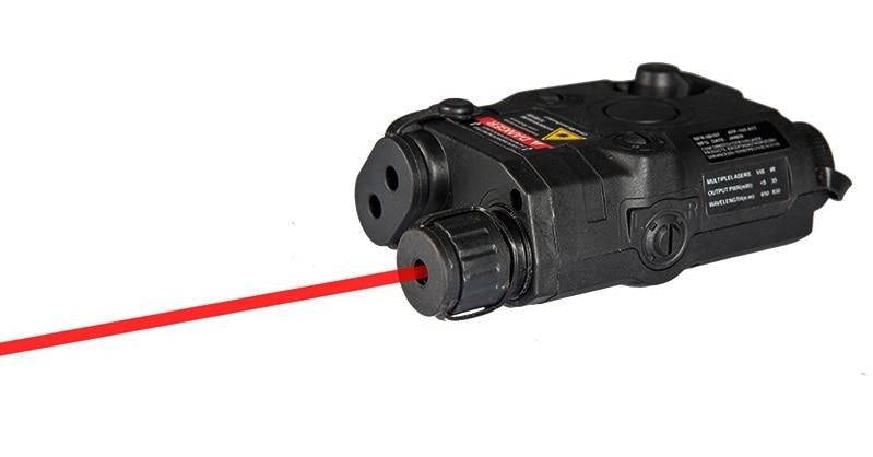 Lancer Tactical PEQ-15 Battery Box w/ Built In Red Laser, Black
