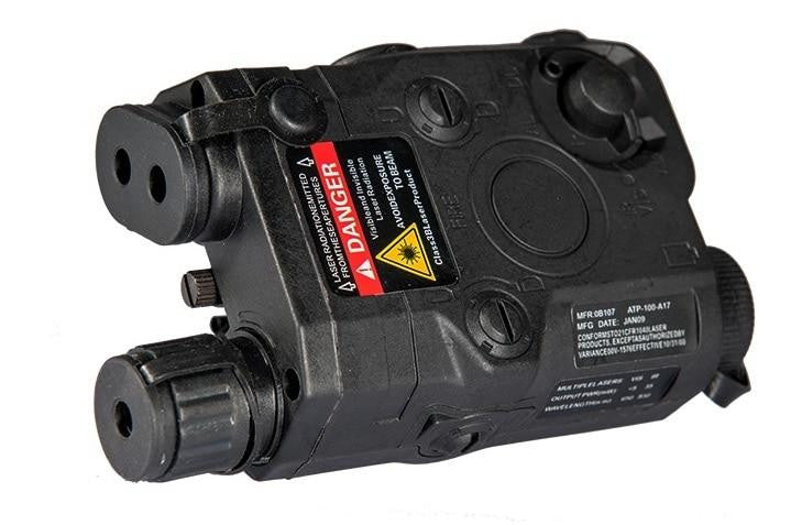 Lancer Tactical PEQ-15 Battery Box w/ Built In Red Laser, Black