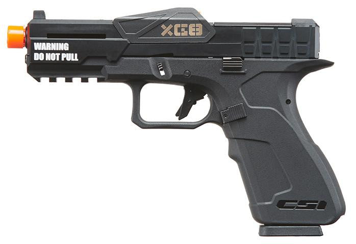 Poseidon CSI XG8 Gas Blow Back Aluminum Airsoft Pistol, Metal/Black