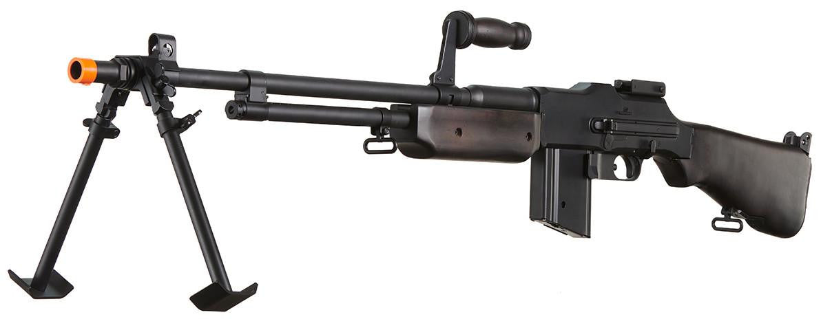 S&T BAR M1918 A2 Full Size Full Metal Airsoft AEG Rifle w/ Steel Bipod, Wood