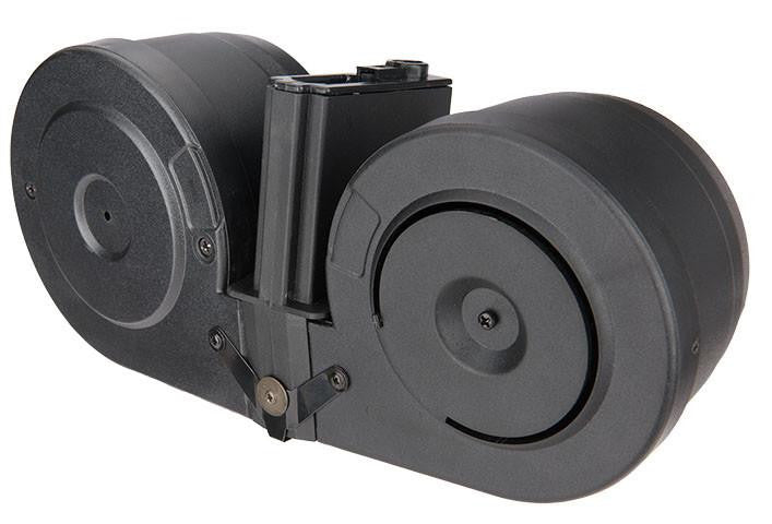 Sentinel Gears 2500rd M4 Auto-Winding Electric Drum C-Mag Magazine, Black