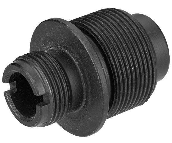 Sentinel Gears Mock Suppressor Adapter to 14mm CCW for VSR10 Airsoft Sniper Rifles, Black