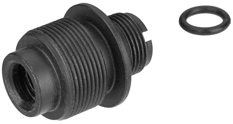 Sentinel Gears Mock Suppressor Adapter to 14mm CCW for VSR10 Airsoft Sniper Rifles, Black