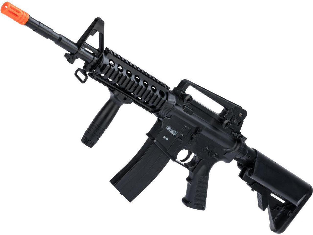 Sig Sauer Licensed Patrol Entry Level AEG Airsoft Rifle and 1911 Pistol Kit By Cybergun, Black