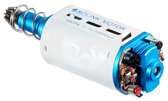 Solink Super High Torque 33000rpm Long Type Motor for V2 Gearboxes, White/Blue
