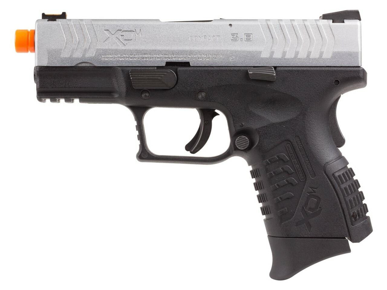 Springfield Armory XDM 3.8" Compact Gas Blowback Airsoft Pistol, Silver / Black