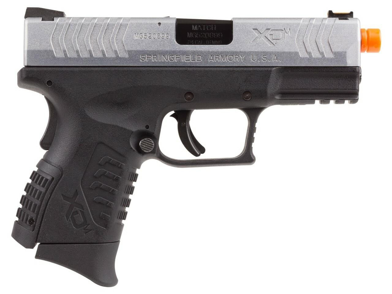 Springfield Armory XDM 3.8" Compact Gas Blowback Airsoft Pistol, Silver / Black