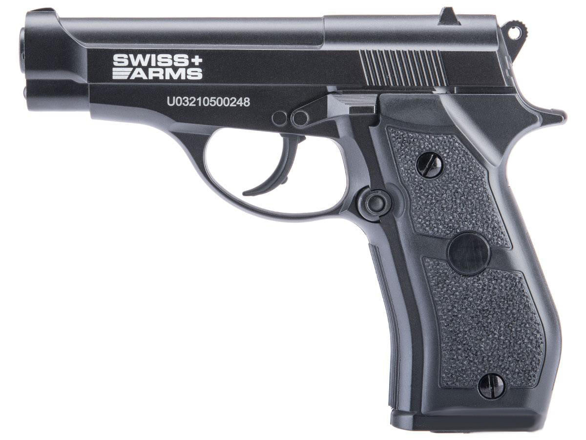 Swiss Arms P84 Full Metal CO2 Non-Blowback 4.5mm Airgun, Black