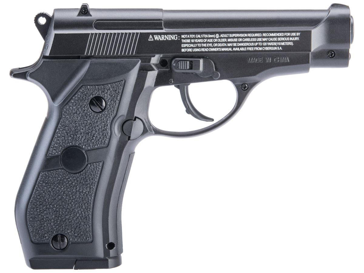 Swiss Arms P84 Full Metal CO2 Non-Blowback 4.5mm Airgun, Black