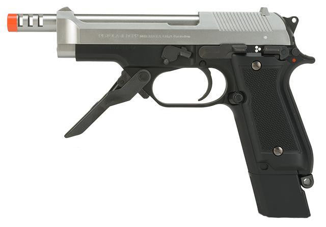 Tokyo Marui Full Size M93R Airsoft AEP Pistol, Two-Tone