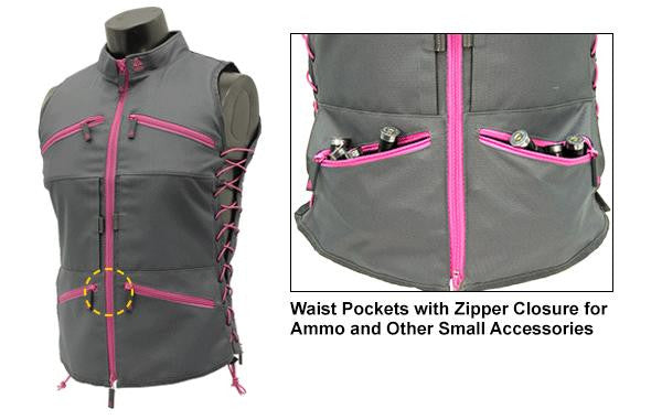 True Huntress Series Grey & Pink Sporting Vest