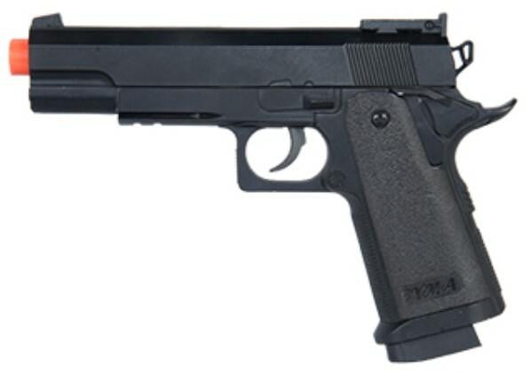 UK Arms Compact Metal Spring Airsoft Pistol, Black