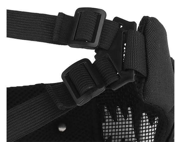 UK Arms Upgraded Fangs Mesh Lower Face Mask, Black