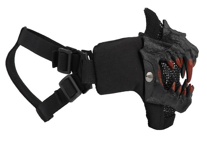 UK Arms Upgraded Fangs Mesh Lower Face Mask, Black