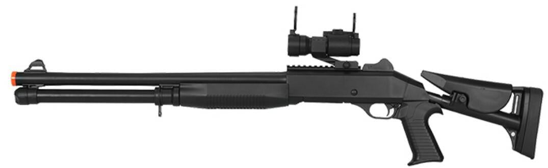 Ukarms M186A Spring Airsoft Shotgun, Black