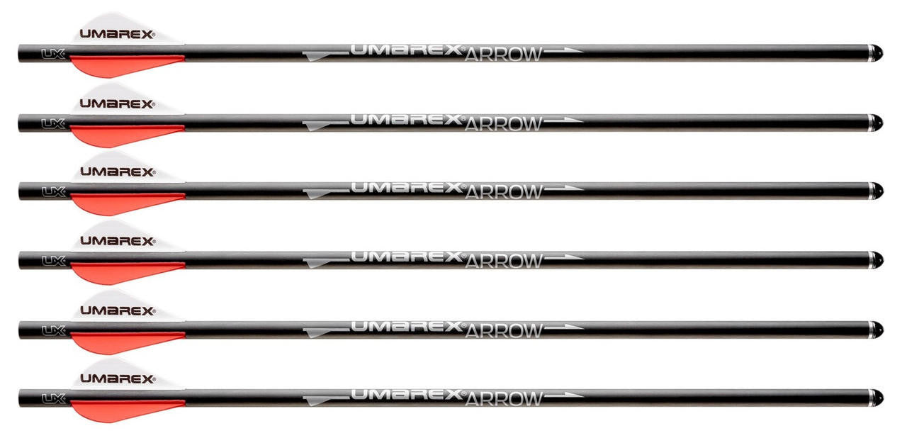 Umarex Carbon Fiber AirJavelin Arrows w/ Field Tip, 6 Pack, Black