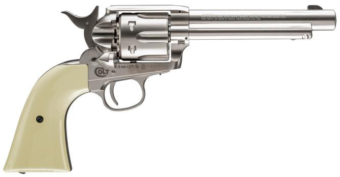 Umarex Colt Peacemaker Revolver Single Action Army Six-Shooter .177cal Air Pistol, Silver