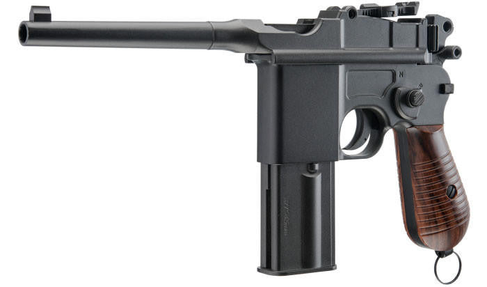 Umarex Legends M712 Broom Handle .177 CO2 Full Auto BB Gun, Black