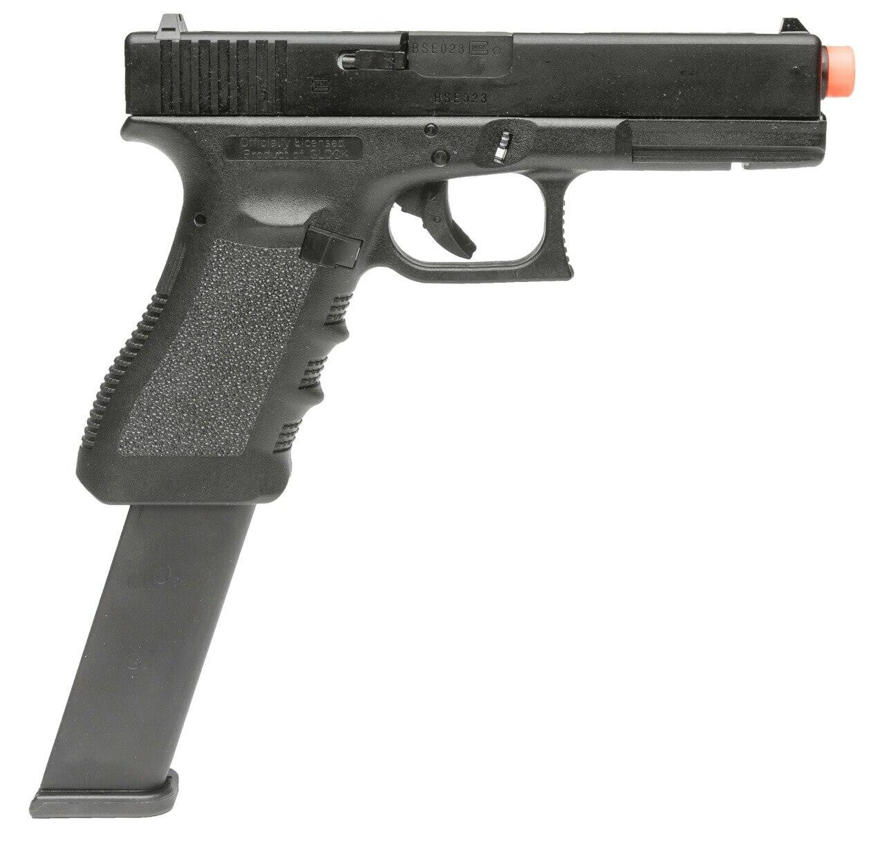 Glock G18C Gen3 Gas Blowback Airsoft Pistol by VFC / Elite Force w/ Extended Magazine, Black