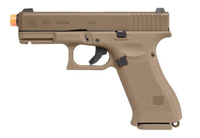 Glock G19X Gas Blowback Airsoft Pistol by VFC / Elite Force, Tan