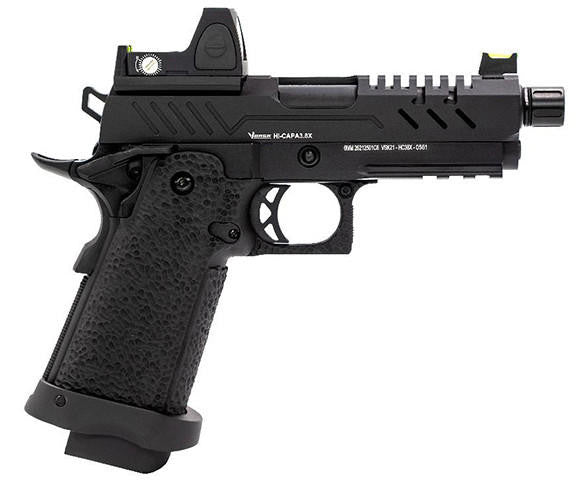 Vorsk 3.8 Hi Capa Pro Airsoft Pistol w/ Micro Red Dot, Black