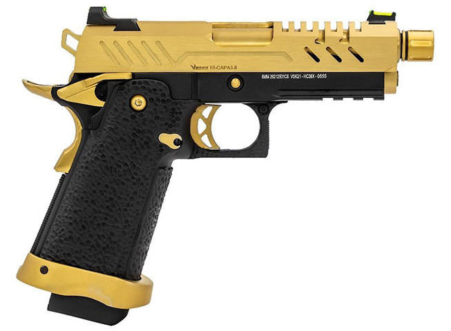 Vorsk 3.8 Hi Capa Pro GBB Airsoft Pistol, Gold