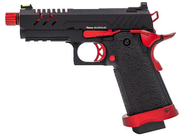 Vorsk 3.8 Hi Capa Pro GBB Airsoft Pistol, Red Match
