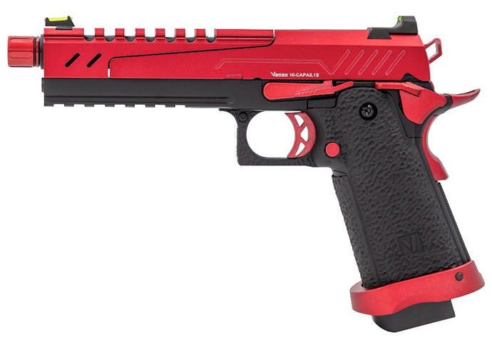 Vorsk 5.1 Split Slide Gas Powered Hi-Capa Airsoft Pistol, Red/Black