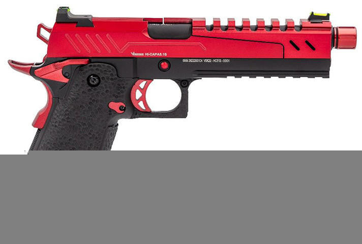 Vorsk 5.1 Split Slide Gas Powered Hi-Capa Airsoft Pistol, Red/Black