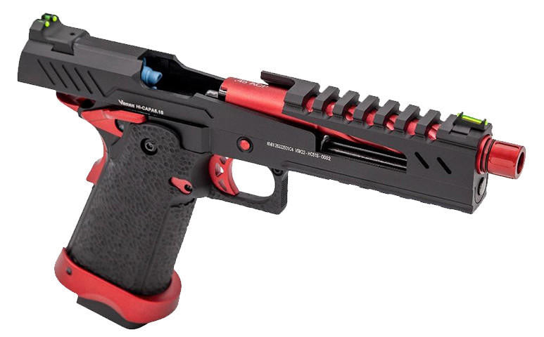 Vorsk 5.1 Split Slide Hi Capa Airsoft Pistol, Red Match